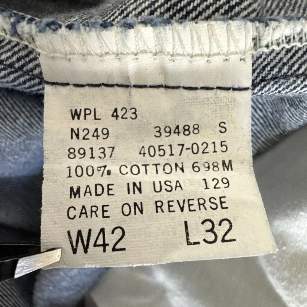 Vintage Levis 517 Jeans Orange Tab Mens 42x32 (38x30) Blue‎ Boot Dark Denim USA